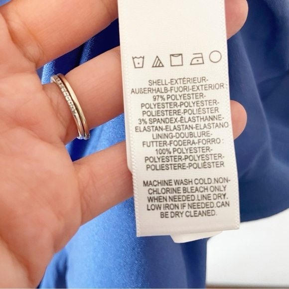 NWTs Dress The Population | Alondra Blouson Sheath Dress Blue Jay Size XXS - Picture 6 of 12